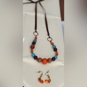 ♥️ Colorful Beaded Necklace and Earring Set